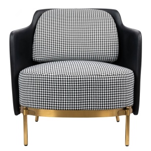 Fotoliu modern ultra confortabil Black-Gold - Img 3