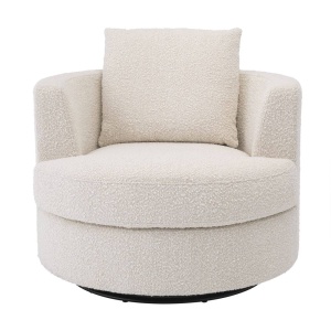 Fotoliu pivotant design elegant LUX Felix, crem 113960 HZ - Img 2
