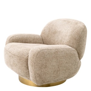 Fotoliu pivotant design elegant LUX Udine, Lyssa sand - Img 4
