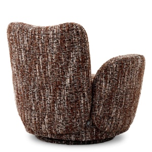 Fotoliu pivotant design LUX Merida, Boucle sonata red - Img 6