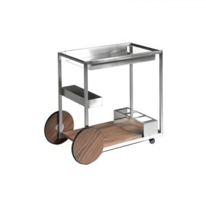 Gheridon/ masuta laterala design LUX Walnut AC 3116-C1701-NOGAL