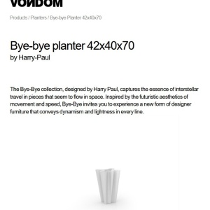 Ghiveci de flori / Jardiniera plante design decorativ modern pentru amenajari interioare si exterioare, BYE-BYE PLANTER 58004R Vondom - Img 4