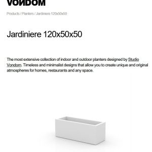 Ghiveci plante design decorativ modern exterior / interior JARDINIERE 120x50x50cm - Img 4