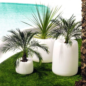 Ghiveci plante design decorativ modern exterior/interior Organic round 34×27cm - Img 2