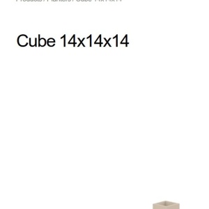 Ghiveci plante design decorativ modern interior / exterior CUBE mini 14x14x14cm - Img 3