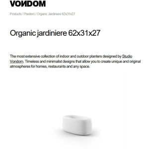 Jardiniera plante design decorativ exterior/interior Organic JARDINIERE 62x31x27cm - Img 5