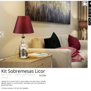 Kit iluminat / Lampa de masa decorativa Licor garnet 211090 universul-luminii.ro