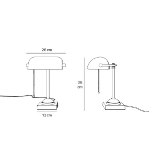Lampa de birou din alama design clasic Banker - Img 5