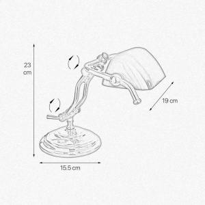 Lampa de birou din alama design clasic Banker - Img 3