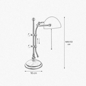 Lampa de birou din alama design clasic Banker - Img 5