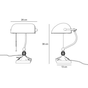 Lampa de birou din alama design clasic Banker - Img 11