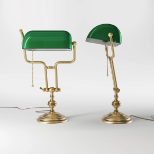 Lampa de birou din alama design clasic Compact Banker - Img 6