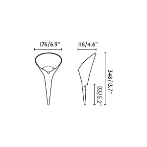 Lampa de exterior decorativa tip tarus IP44 LEAF gri 217360 universul-luminii.ro