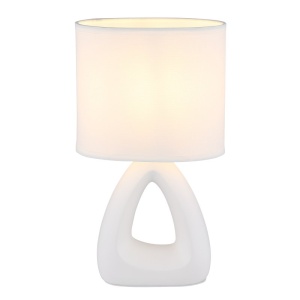 Lampa de masa ceramica alba TRIANGLE 250040 universul-luminii.ro