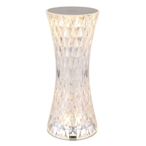 Lampa de masa cu baterii, plastic transparent cu efect de cristal Gixi transparent 8cm 136080 universul-luminii.ro