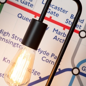 Lampa de masa design modern London negru LONDON/T/B 48090 universul-luminii.ro
