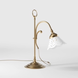 Lampa de masa din alama si abajur ceramic Zefira - Img 2
