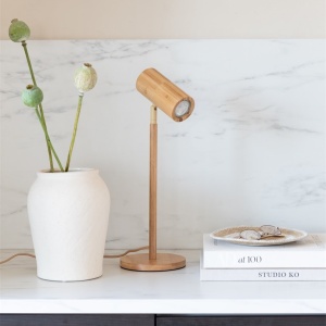 Lampa de masa Eco din Bambus Java GU10, natural 243760 universul-luminii.ro