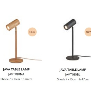 Lampa de masa Eco din Bambus Java GU10, negru 167020 universul-luminii.ro