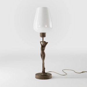 Lampa de masa figura feminina din alama Donne - Img 4