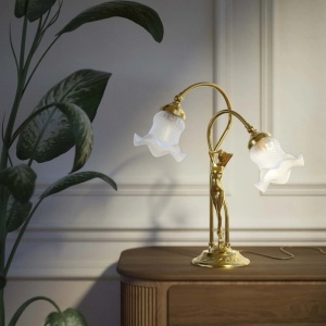 Lampa de masa figura feminina din alama Donne