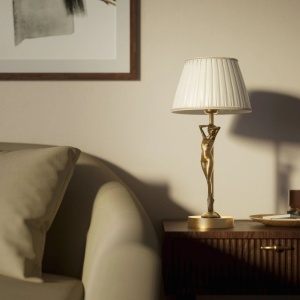 Lampa de masa figura feminina din alama Donne - Img 7