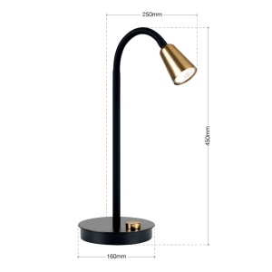 Lampa de masa flexibila cu spot GU10 DOTTY negru - Img 7