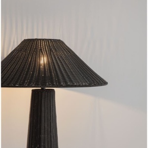 Lampa de podea din ratan sintetic pentru exterior Plom negru - Img 6