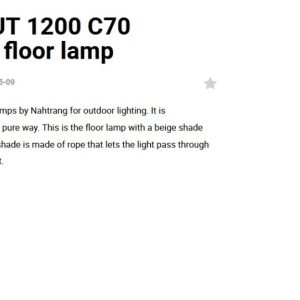 Lampa de podea iluminat exterior decorativ SAIGON 120/C70 gri/bej 217460 universul-luminii.ro
