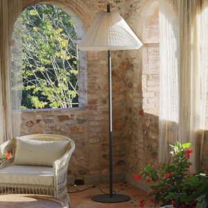 Lampa de podea iluminat exterior decorativ SAIGON 195/T70 gri/crem 127340 universul-luminii.ro