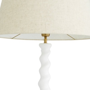 Lampa de podea LUX, Lemn, Tesatura, Alb, Massimo - Img 6