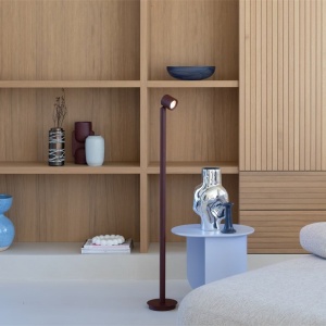 Lampa de podea portabila cu baterii Milan burgundy