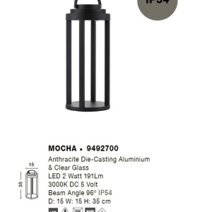 Lampa LED portabila iluminat exterior decorativ MOCHA 222730 universul-luminii.ro