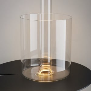 Lampa portabila cu baterii cu baza in forma de vaza AI design alb/ transparent 231110 universul-luminii.ro
