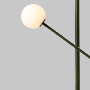 Lampadar cu 4 globuri sticla si metal verde Copenhagen 248450 universul-luminii.ro