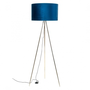 Lampadar cu trepied design modern INGA auriu/ albastru H06-GD-BL ZL - Img 1