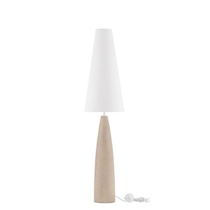 Lampadar decorativ, Ghips, Crem, Tesatura, Alb, Mizu