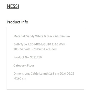 Lampadar design minimalist NESSI, NVL-9011410 - Img 7