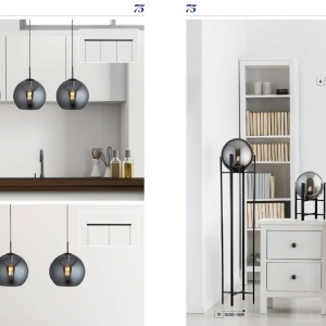 Lampadar design modern cu abajur fumuriu AMSTERDAM EU1030-1SM SRT 83250 universul-luminii.ro