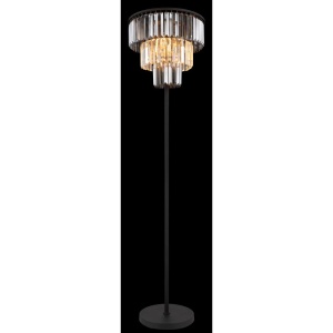 Lampadar design modern NAXIS 3L negru/fumuriu - Img 5