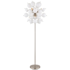 Lampadar design modern UDO 6L nickel/alb 157540 universul-luminii.ro
