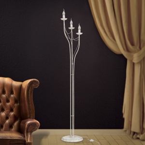 Lampadar design rustic cu 3 brate Vela, ivory 117720 universul-luminii.ro