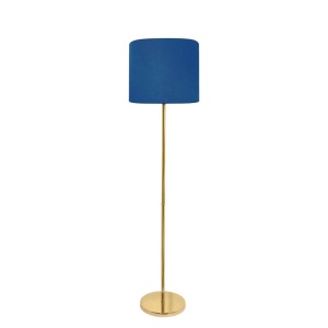 Lampadar din alama cu abajur albastru Sofis