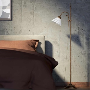 Lampadar din alama si abajur ceramic Zefira - Img 4