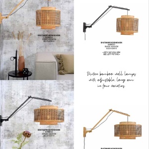 Lampadar eco din bambus Bhutan big natur, 50cm 194720 universul-luminii.ro