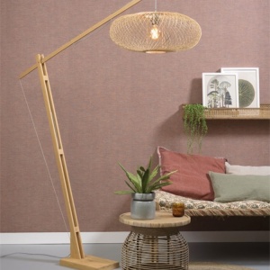 Lampadar eco din bambus Cango L natur, 60x25cm 91630 universul-luminii.ro