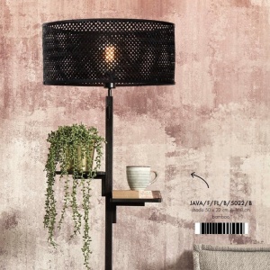 Lampadar eco din bambus cu polita Java bl/50x22, bl 181270 universul-luminii.ro
