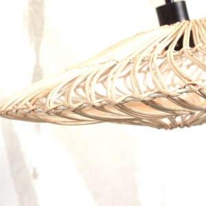 Lampadar eco din bambus cu ratan Zanzibar L white/55cm, white 213850 universul-luminii.ro