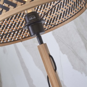 Lampadar eco din bambus Java straight nat/32x18, natur/ negru 231990 universul-luminii.ro