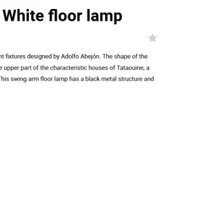 Lampadar/Lampa de podea design ambiental TATAWIN alb 214430 universul-luminii.ro